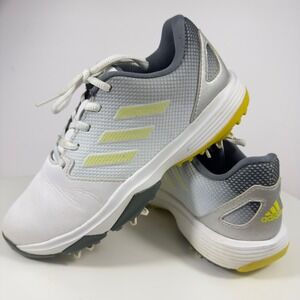 Adidas Tech Response 2.0 Golf Shoes Youth 4 White Silver FW5642 Spiked Cleats